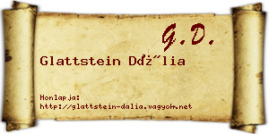 Glattstein Dália névjegykártya